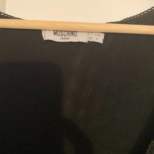 Moschino Lace strip midi dress